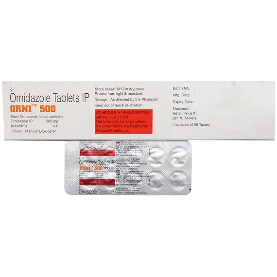 orni 500mg tablet 10's